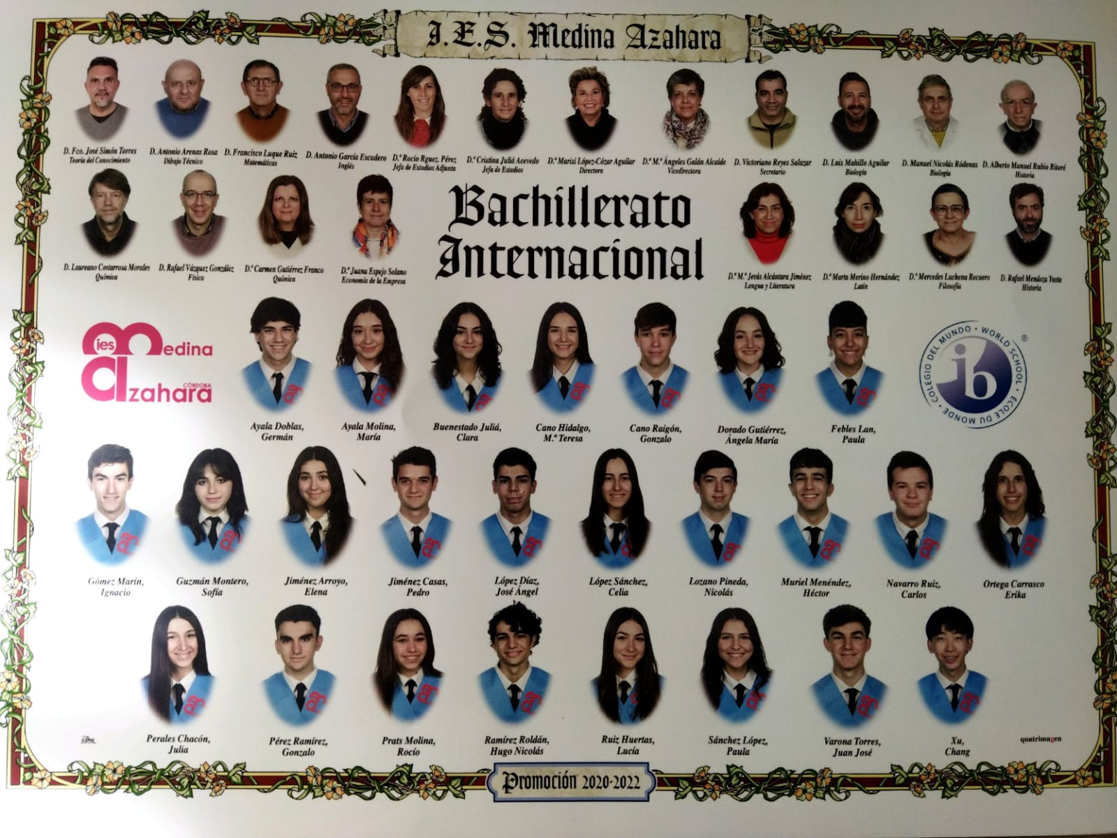 Nuestra primera promoción de Bachillerato Internacional consigue la Titulación IB