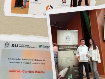 Nuestro alumno Gonzalo Carrión, seleccionado para la Fase Regional de la XLI Olimpiada Matemática Thales