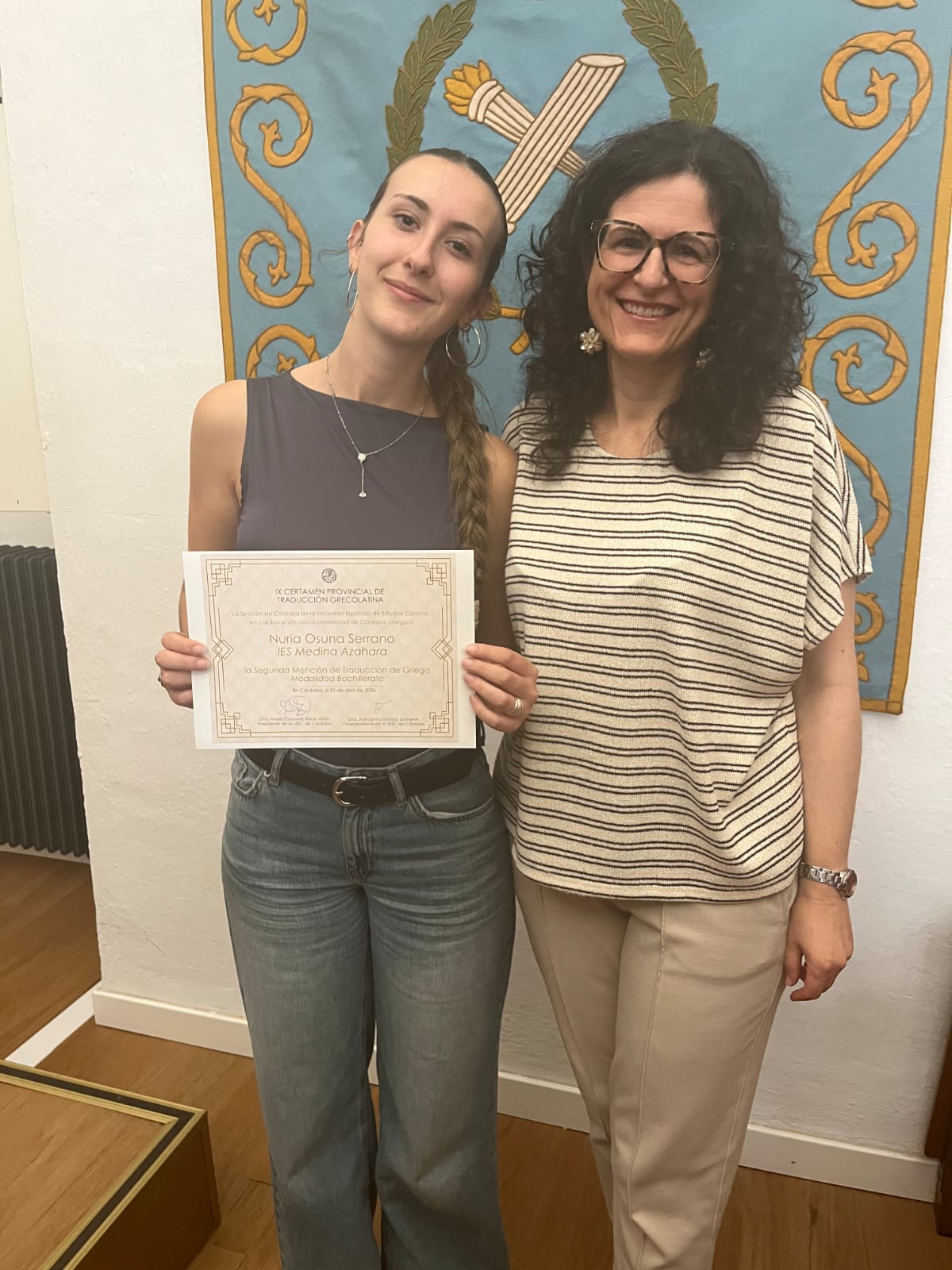 Nuria Osuna: Mención Especial en el Concurso de Traducción de Latín y Griego