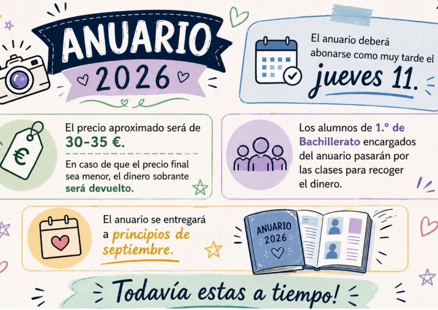 ¡Guarda los mejores recuerdos de este año para siempre: reserva ya tu Anuario 26/27 antes de que se agote!